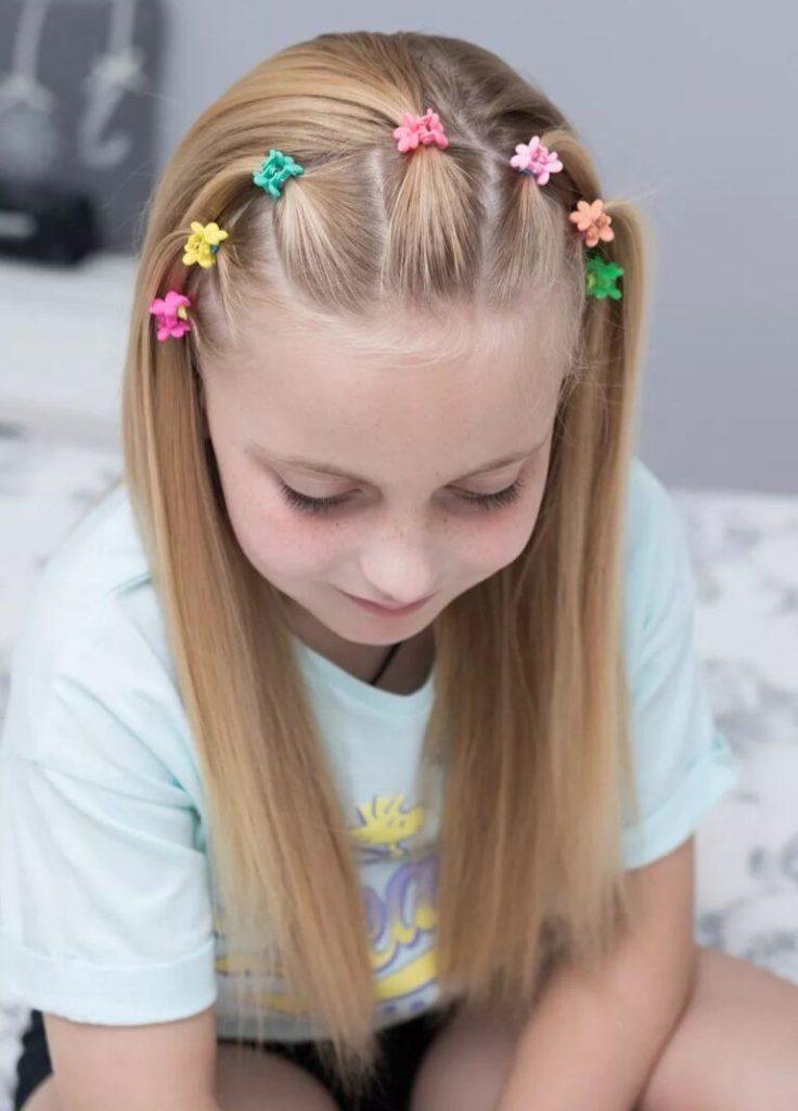 Pinksheep – Coffret 27 Accessoires Cheveux Sirène Pour Petites Filles : Pinces, élastiques, Poneys En éponge – Thème Ariel, Océan – Cadeau Anniversaire