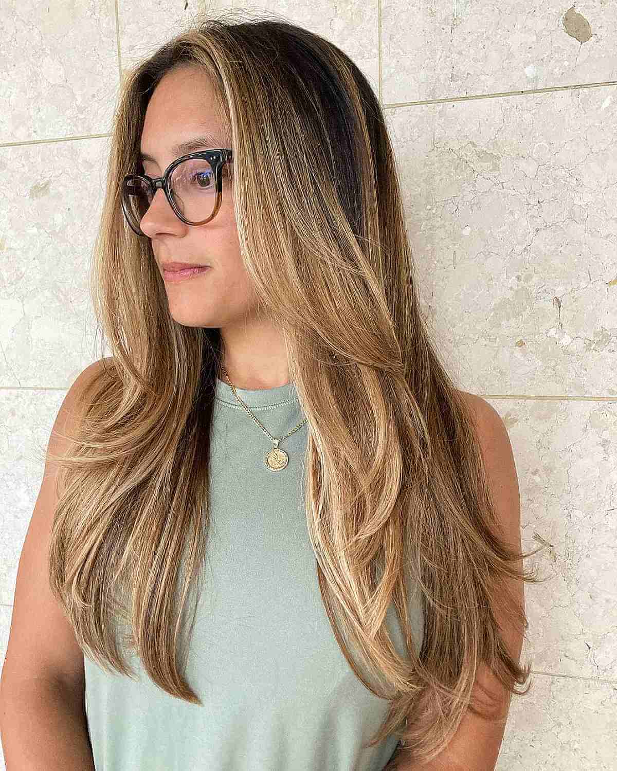 Mechas de destaque longas