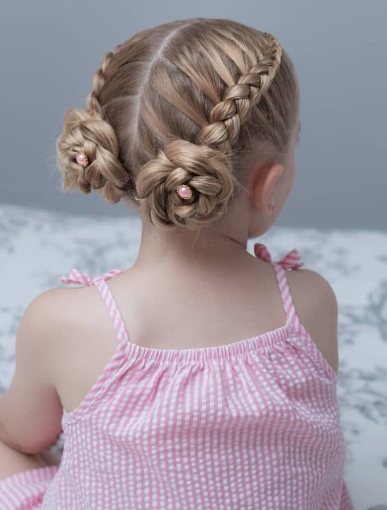 Coiffure petite fille avec tresse - 45 coiffures de petite fille