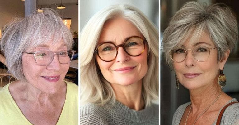 Coupe De Cheveux Court Femme 60 Ans Avec Lunettes