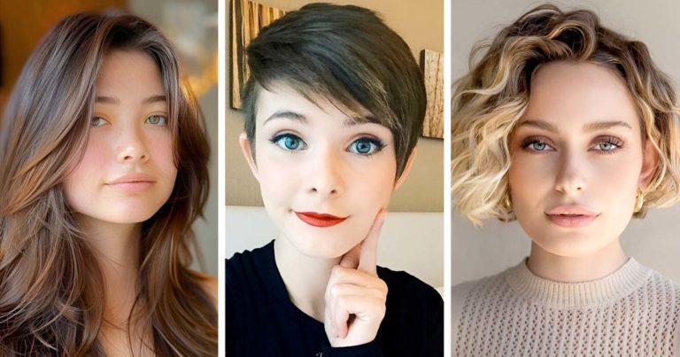 15 idées de coupes de cheveux pour les visages ronds avec double menton