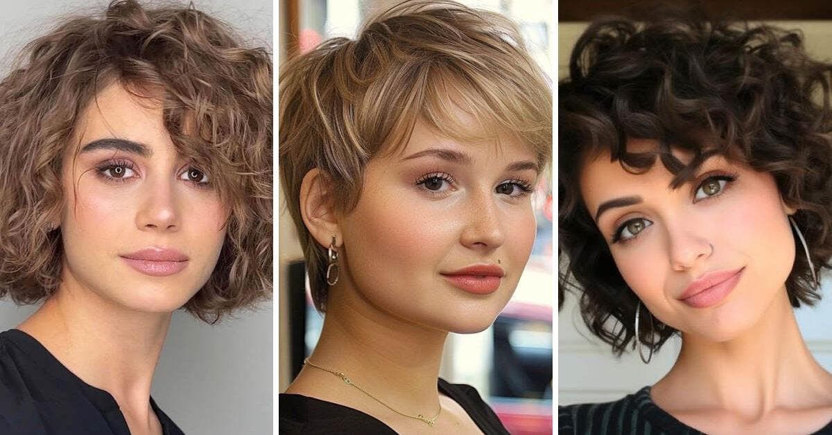 15 idées de coupes pour les cheveux courts ondulés dégradés tendance 2024