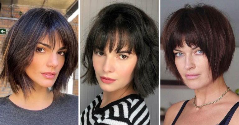 15 idées inspirantes de coupe carré avec frange effilée à la mode en 2024
