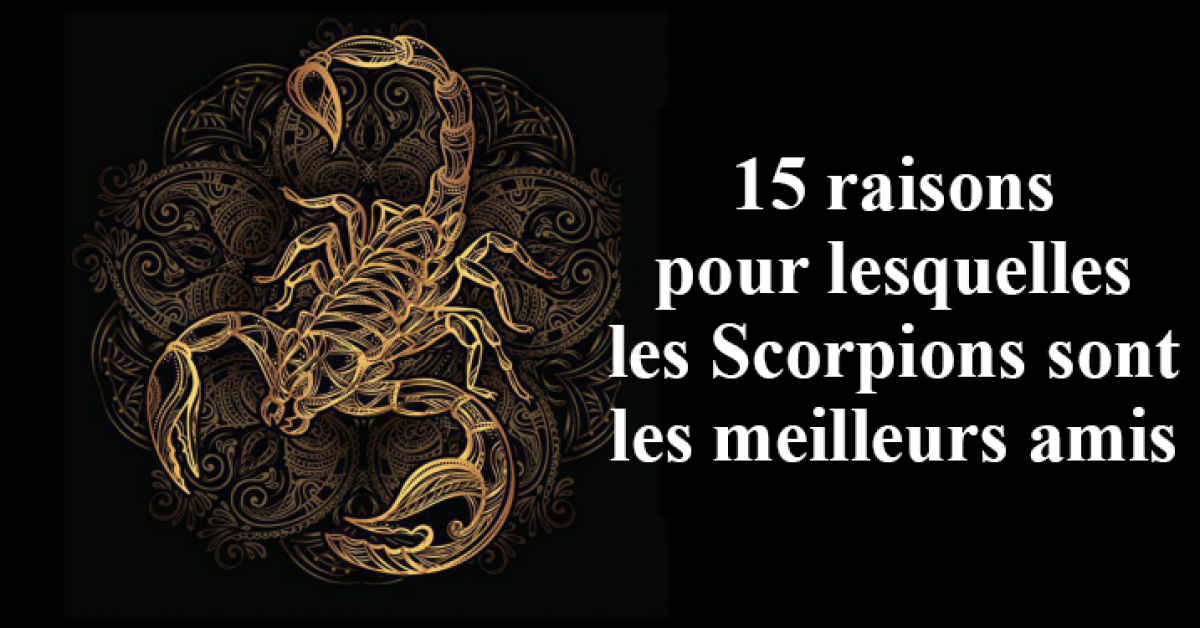 15 raisons pour lesquelles les Scorpions sont les meilleurs amis