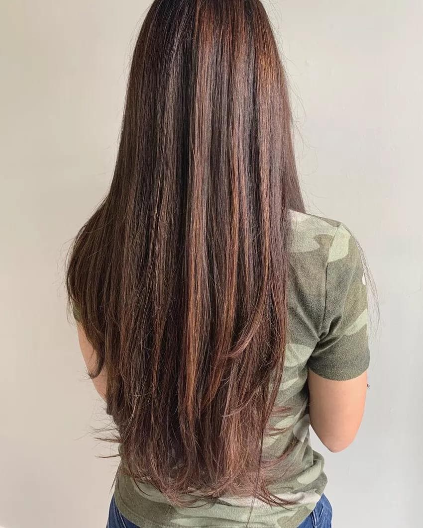 Balayage Caramel Sur Cheveux Bruns Foncés