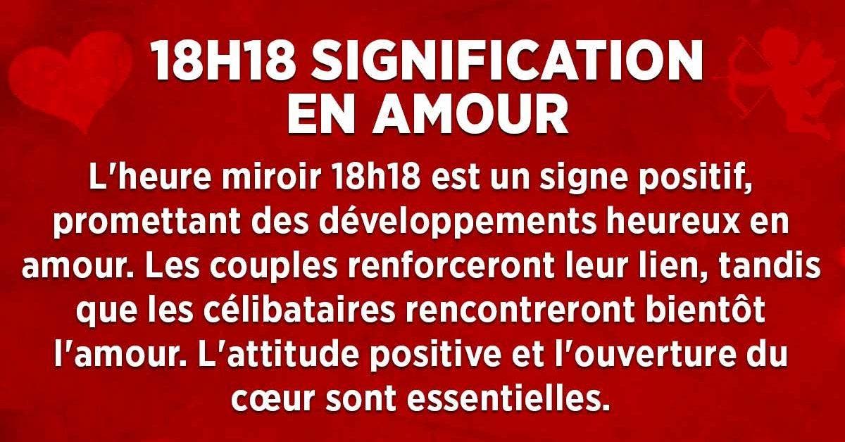 18h18 en amour significations et interprétations en numérologie