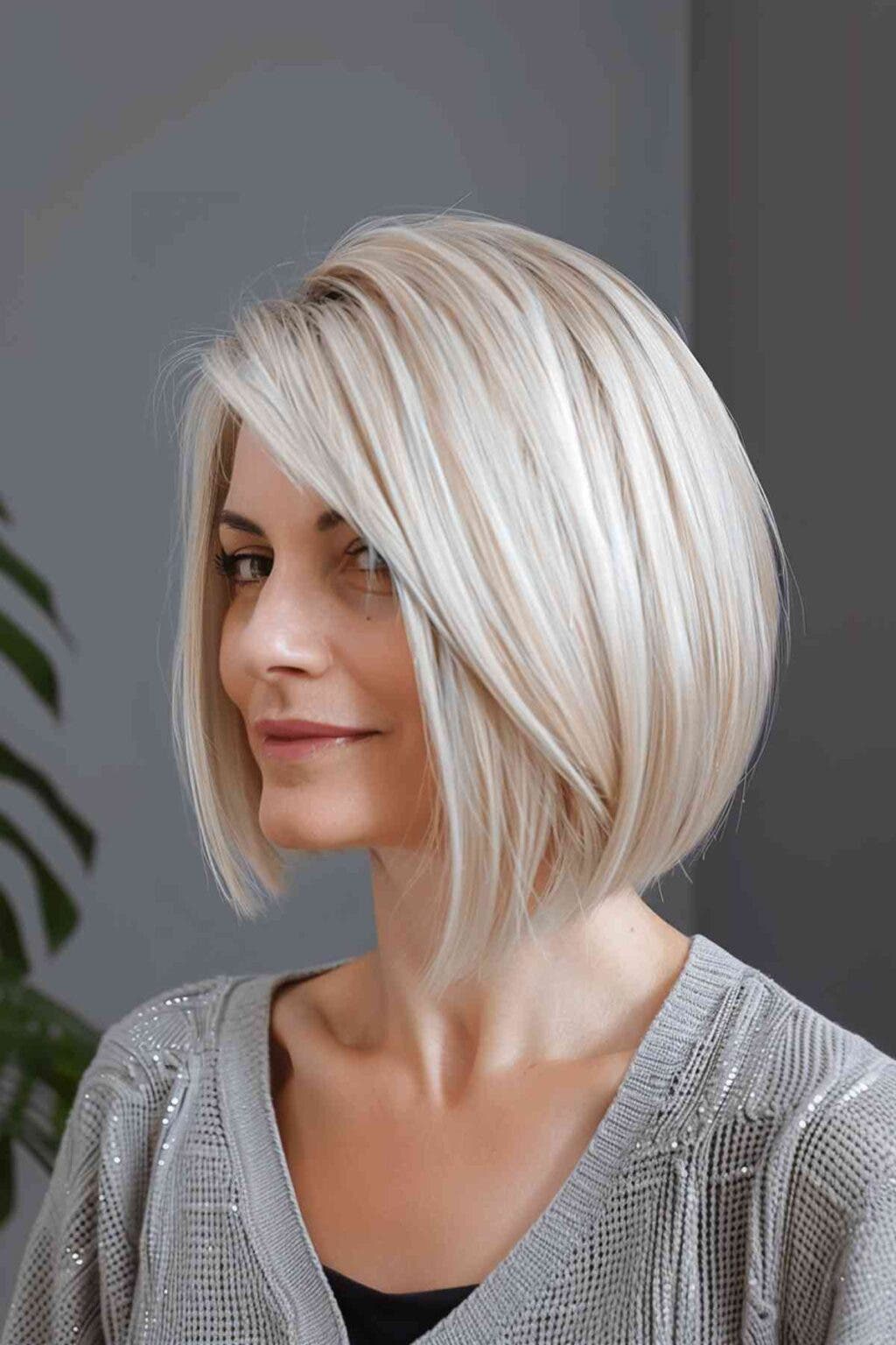 Bob balayage platine. Source spm