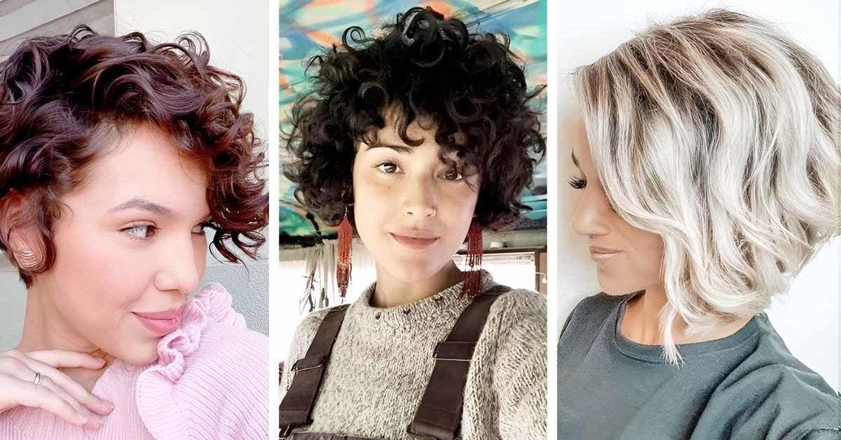 20 coupes courtes pour cheveux ondulés et bouclés à porter à tout âge