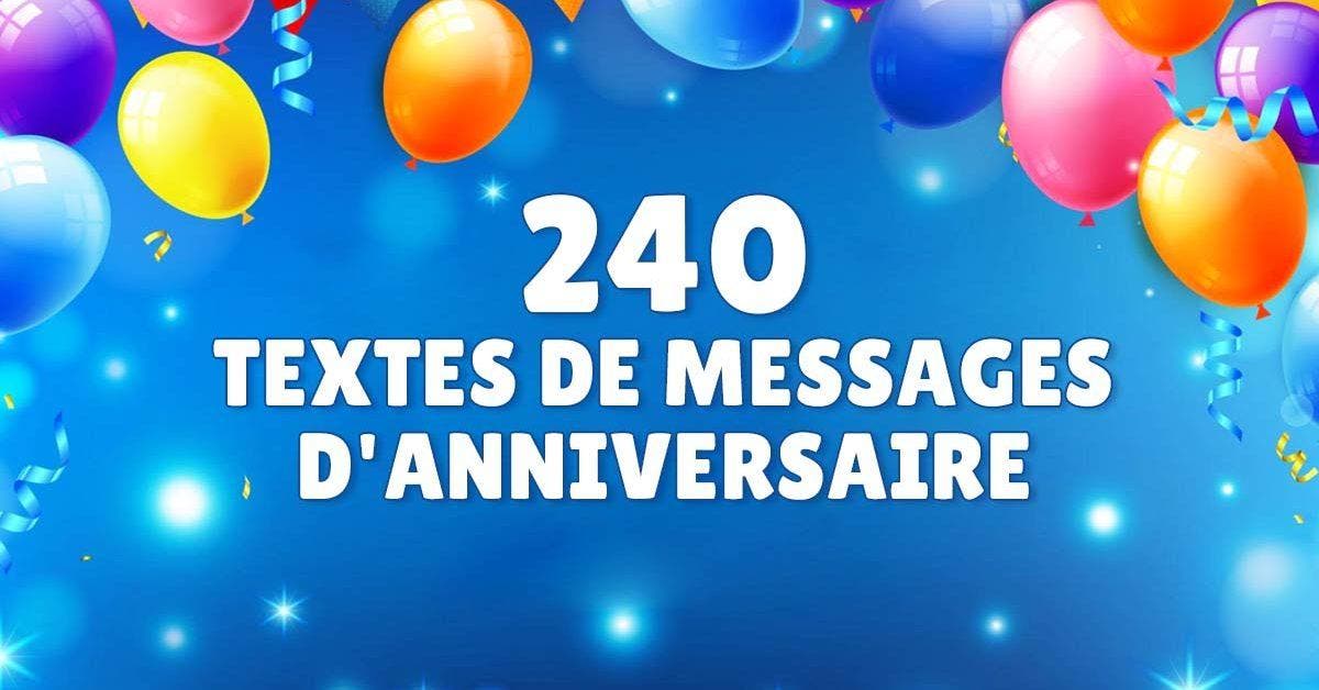 240 textes de messages d'anniversaire