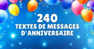 240 textes de messages d'anniversaire