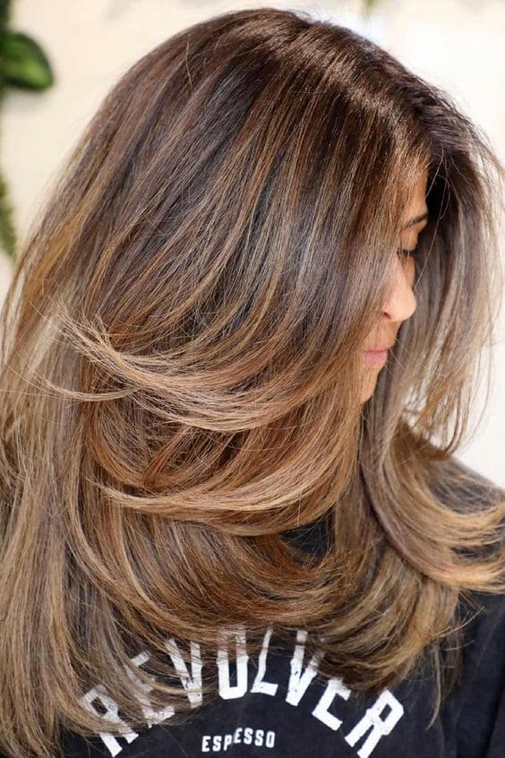 Balayage Caramel Sur Coupe Papillon