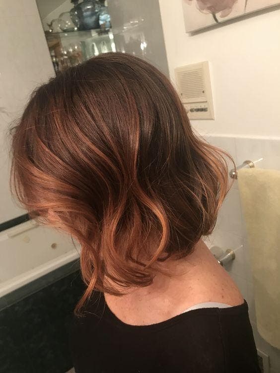 Balayage Caramel Sur Carré Long