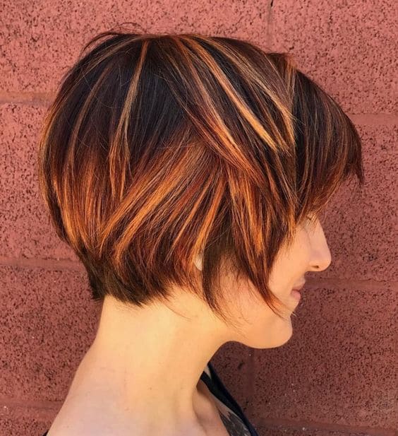  Balayage Caramel Sur Coupe Pixie