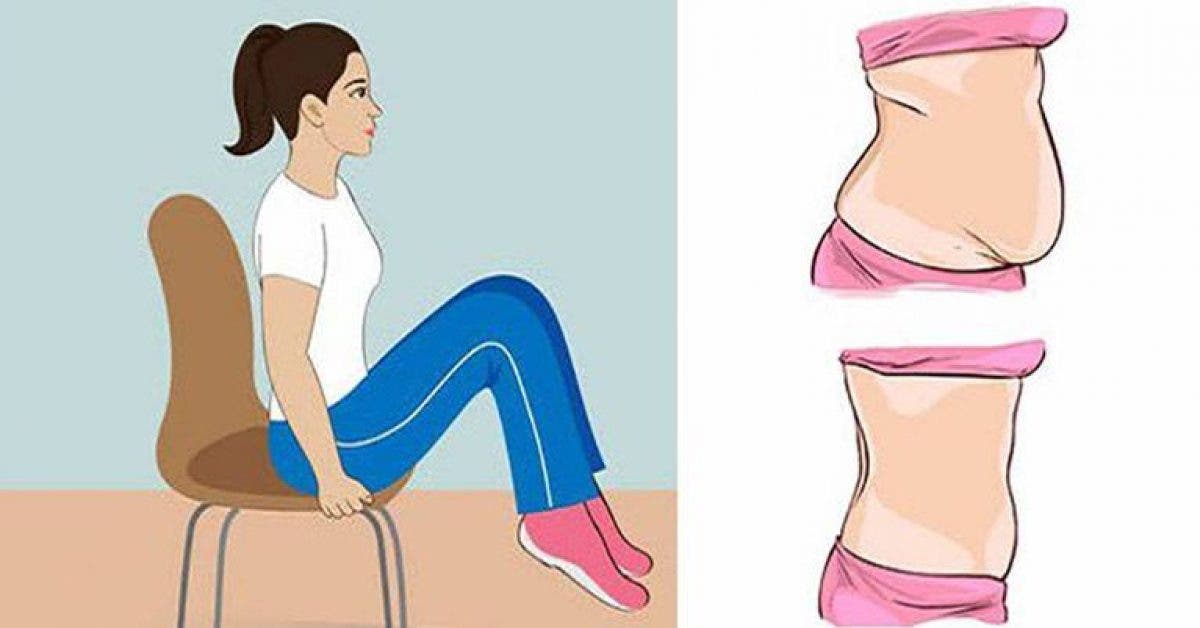 5 exercices qui vont dégonfler votre ventre pendant que vous êtes assis