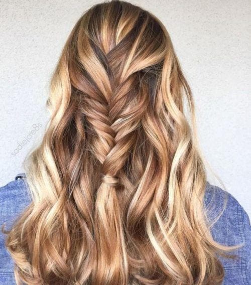 Balayage Caramel Blond Platine