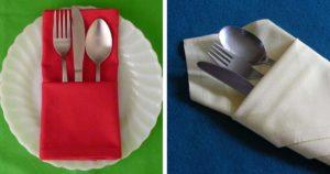 6 façons élégantes de plier des serviettes de table