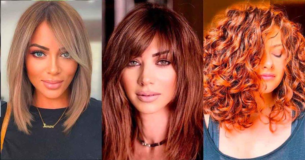 20 coupes de cheveux mi-longs dégradés effilés avec frange pour les ...