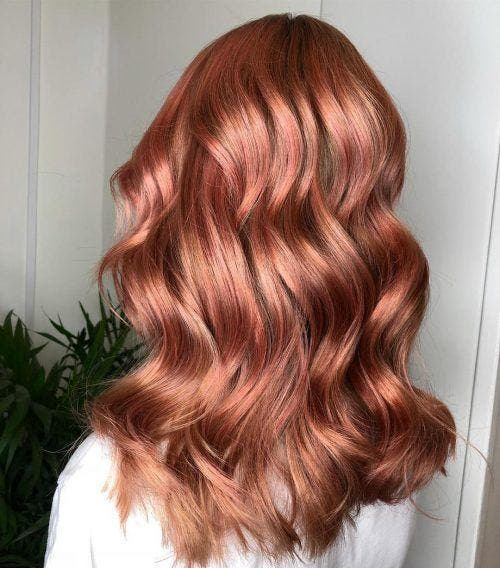 Balayage Caramel Cuivre Rose