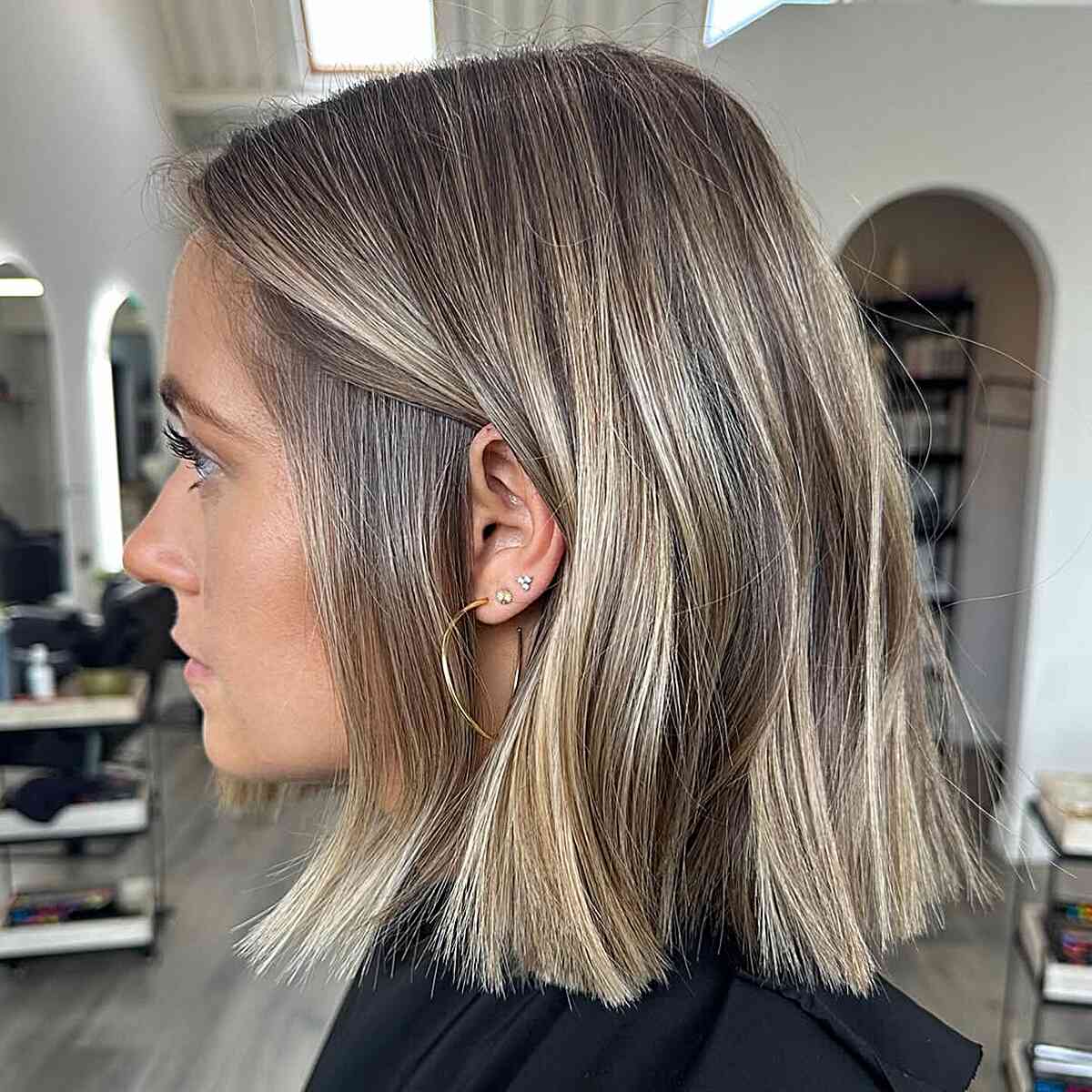 Balayage blond cendré