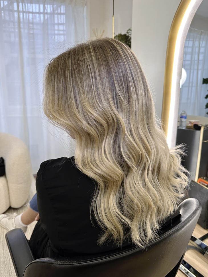 Balayage blond chaud Balayage blond chaud
