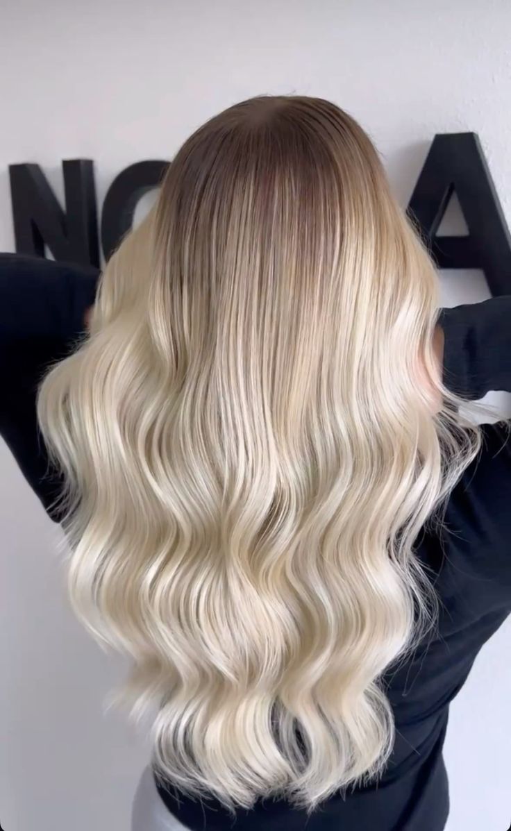 Balayage blond polaire