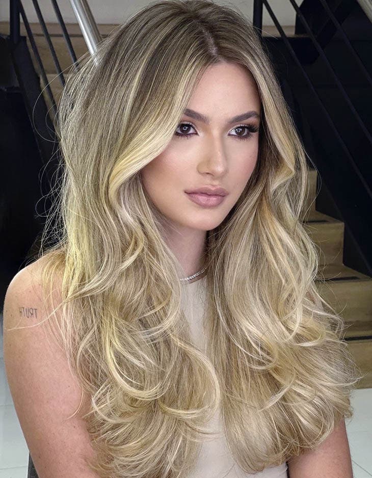 Balayage doré cendré Balayage doré cendré