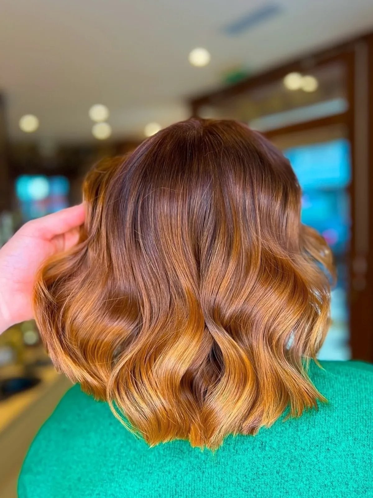 Balayage miel cuivré