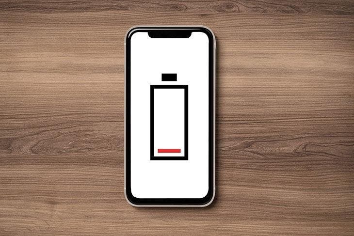 Smartphone battery drained