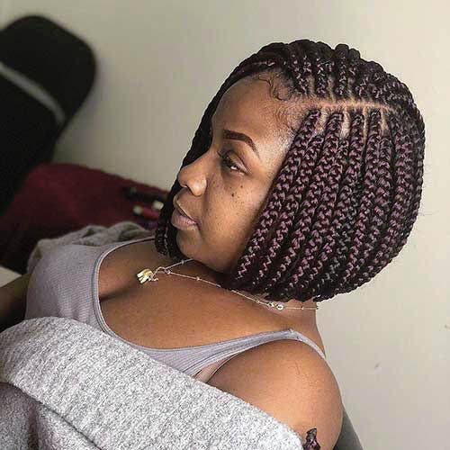 Bob avec box braids Bob avec box braids