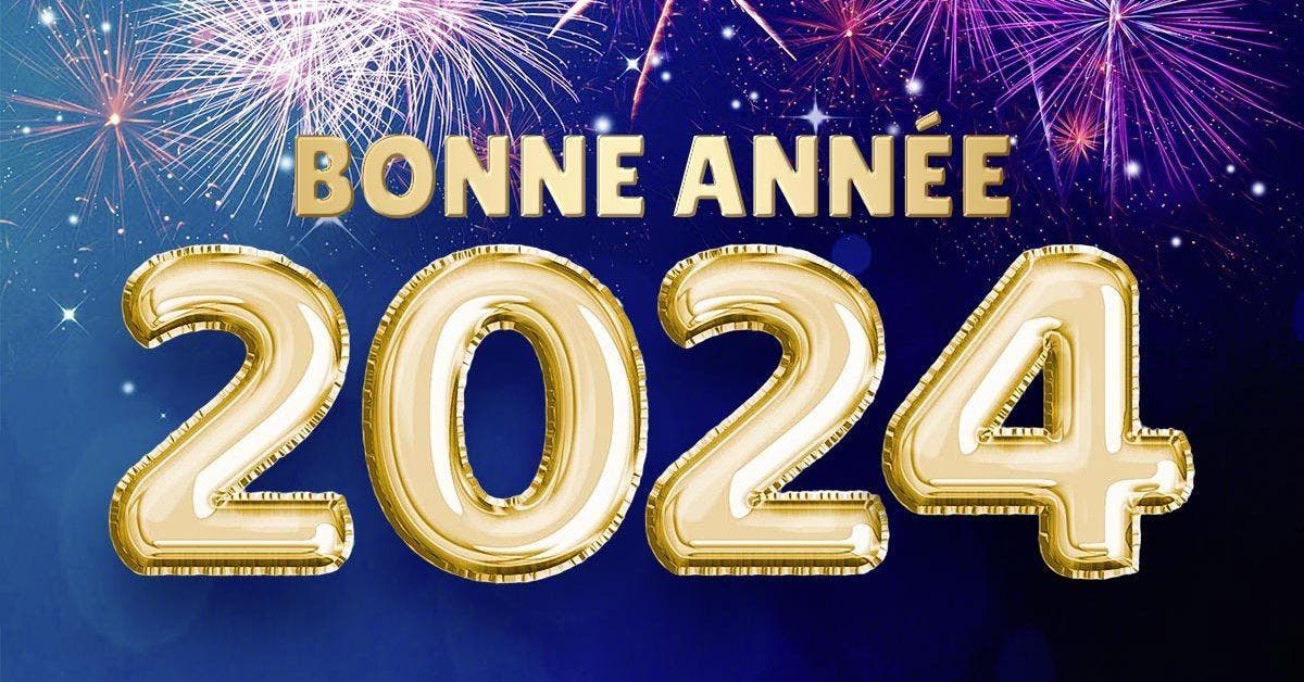 Décoration De Bonne Année 2024 Vecteur PNG , Nouvel An 2024, Effet