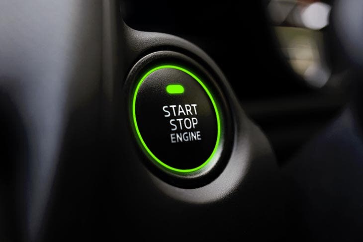 Vehicle start and stop button