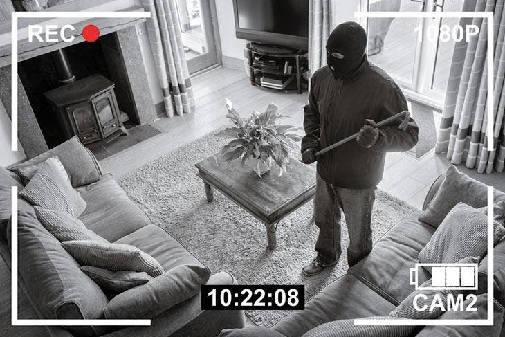 thief inside a house