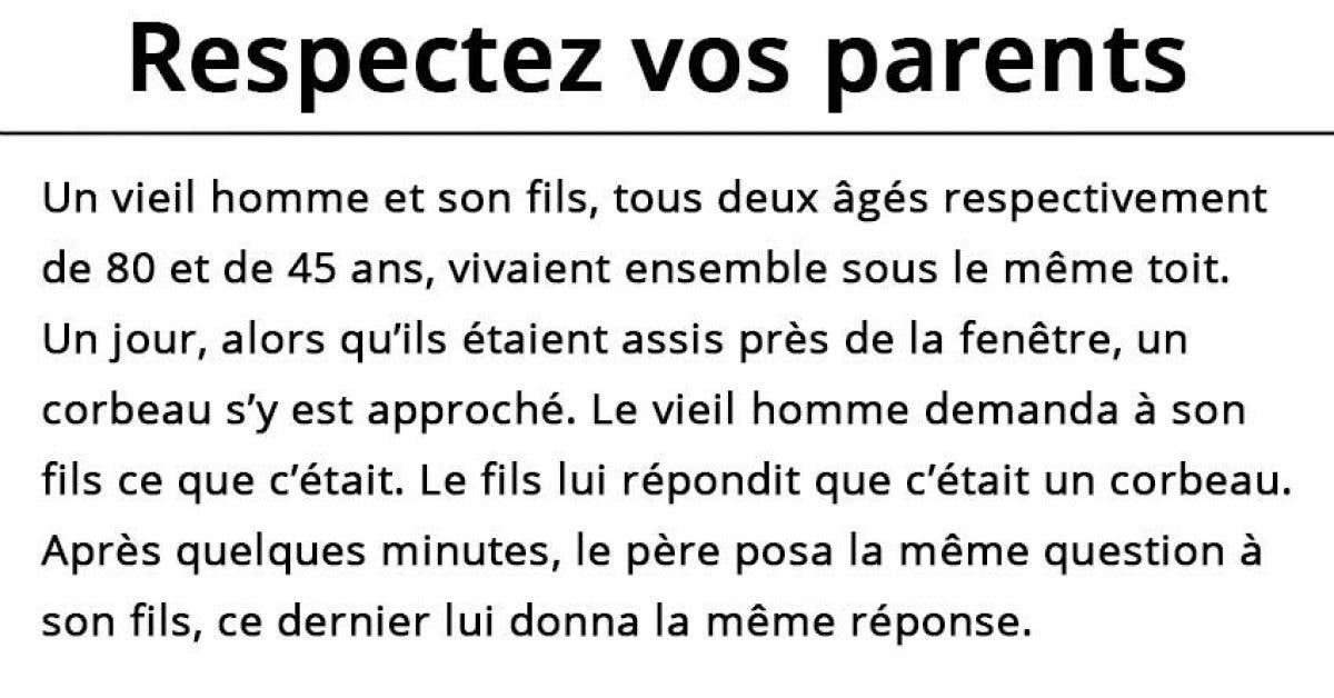 Cette histoire fera fondre votre coeur - Respectez vos vieux parents !