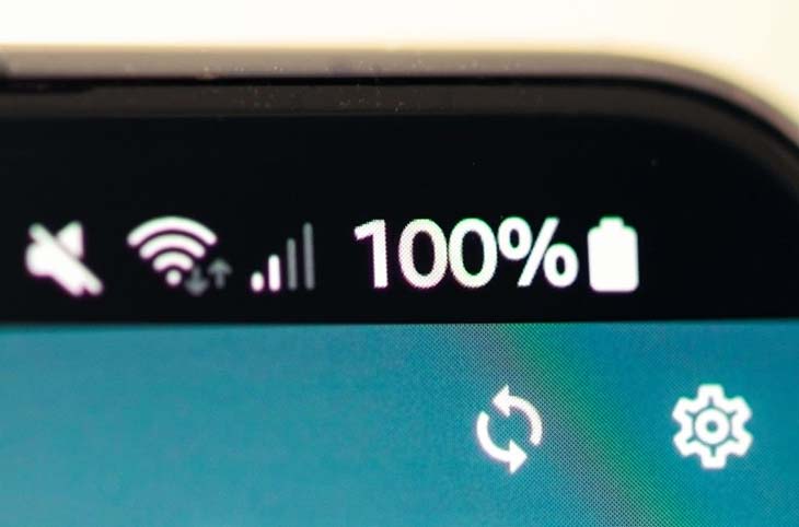 Charge the battery to 100%