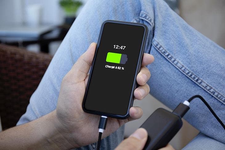 Charge your phone while using a portable charger