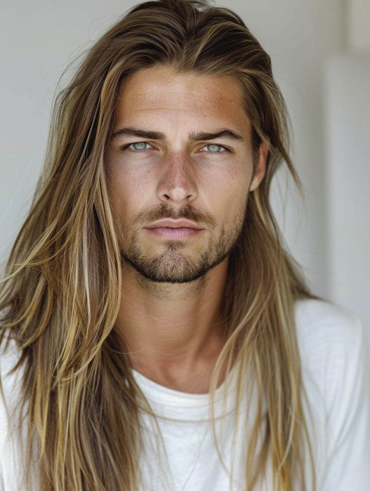 Cheveux longs et raides Cheveux longs et raides