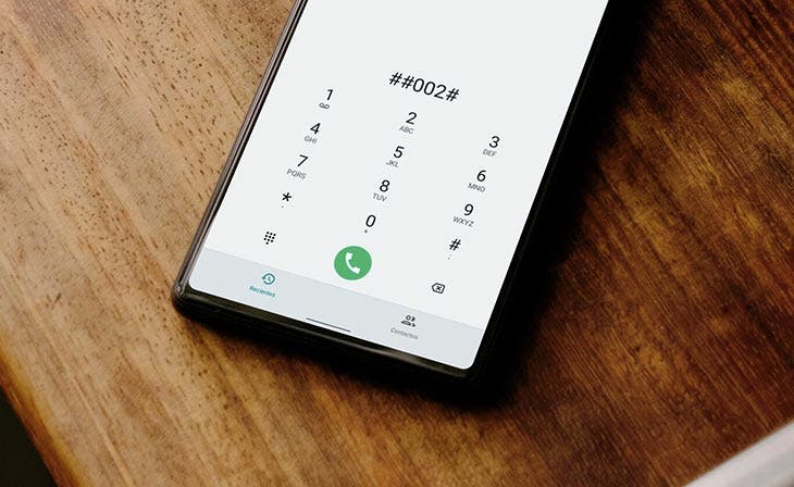 The code ##002# is dialed on a smartphone