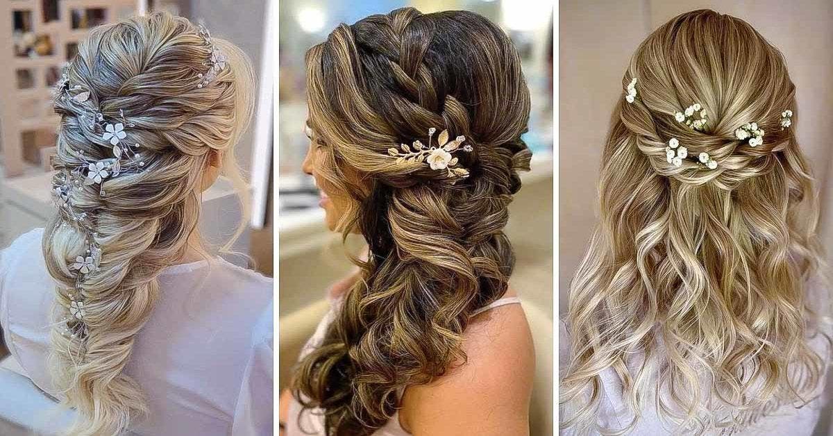 Coiffure pour mariage avec des cheveux longs