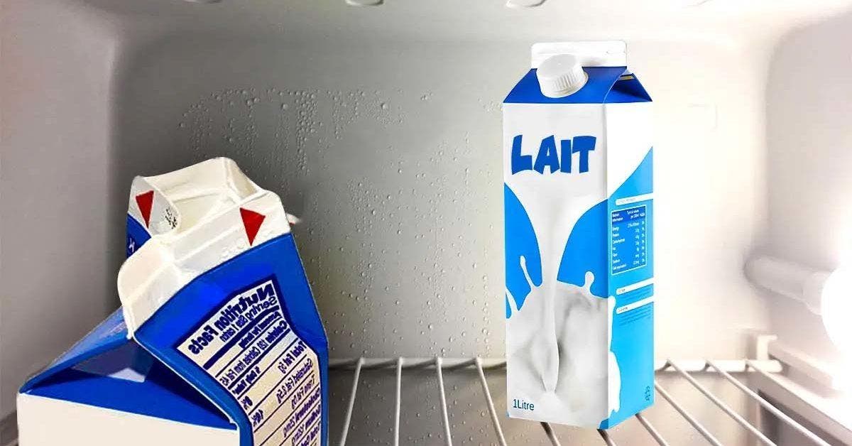 Comment bien conserver une brique de lait ouverte au refrigerateur