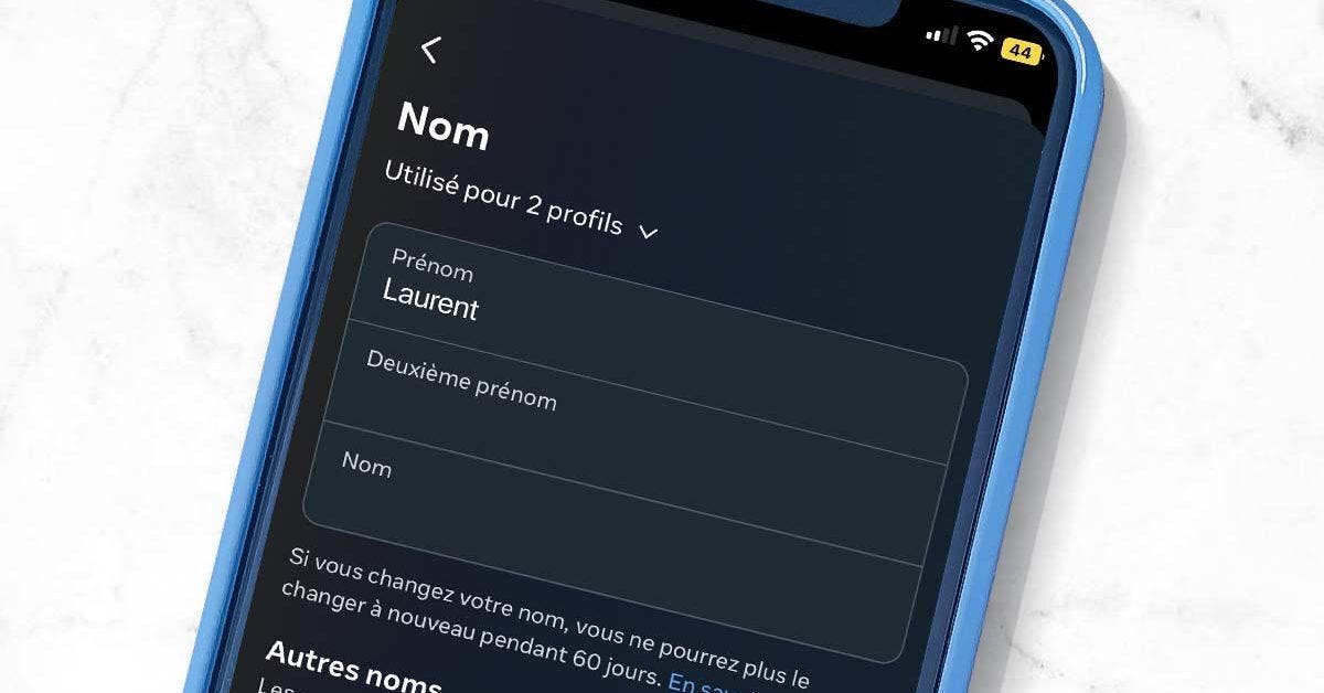 Comment changer son nom sur Facebook