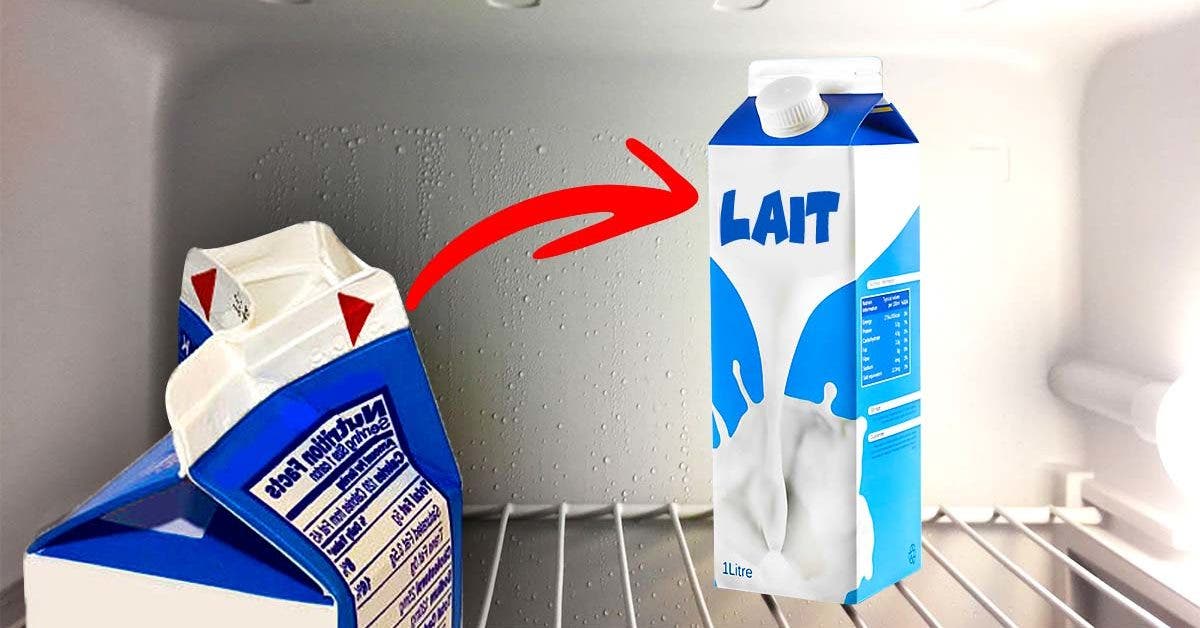 Comment conserver le lait au réfrigérateur après ouverture de la boite001