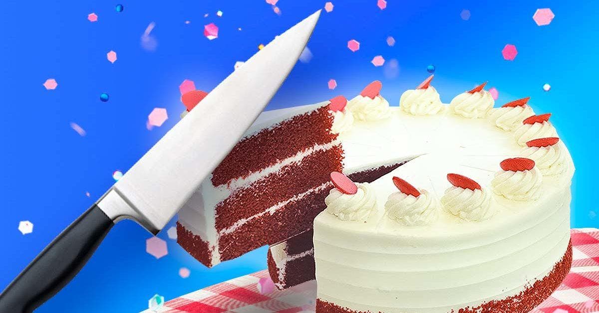 Comment couper rapidement un gâteau sans utiliser de couteau001