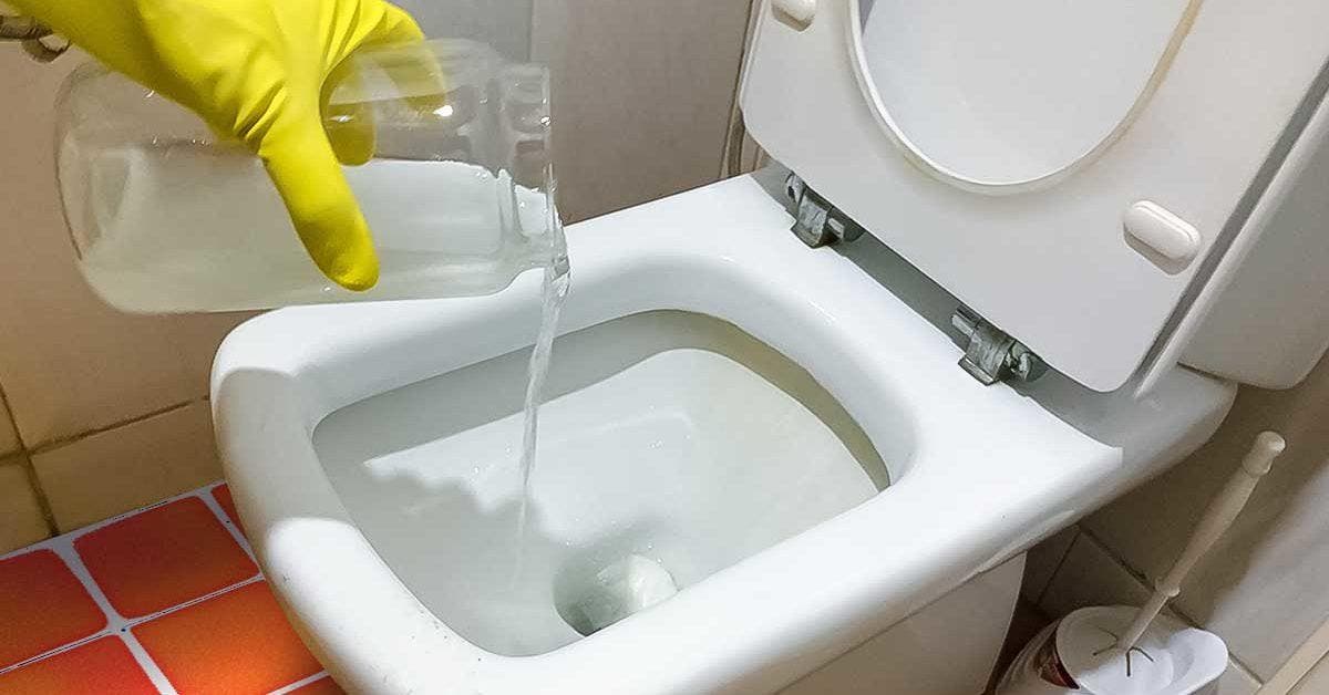 Comment déboucher des WC avec du bicarbonate de soude et du vinaigre blanc