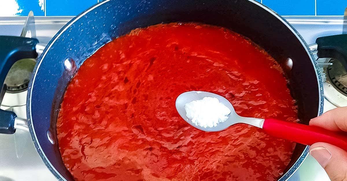 Comment éliminer l’acidité de la sauce tomate avec du bicarbonate001