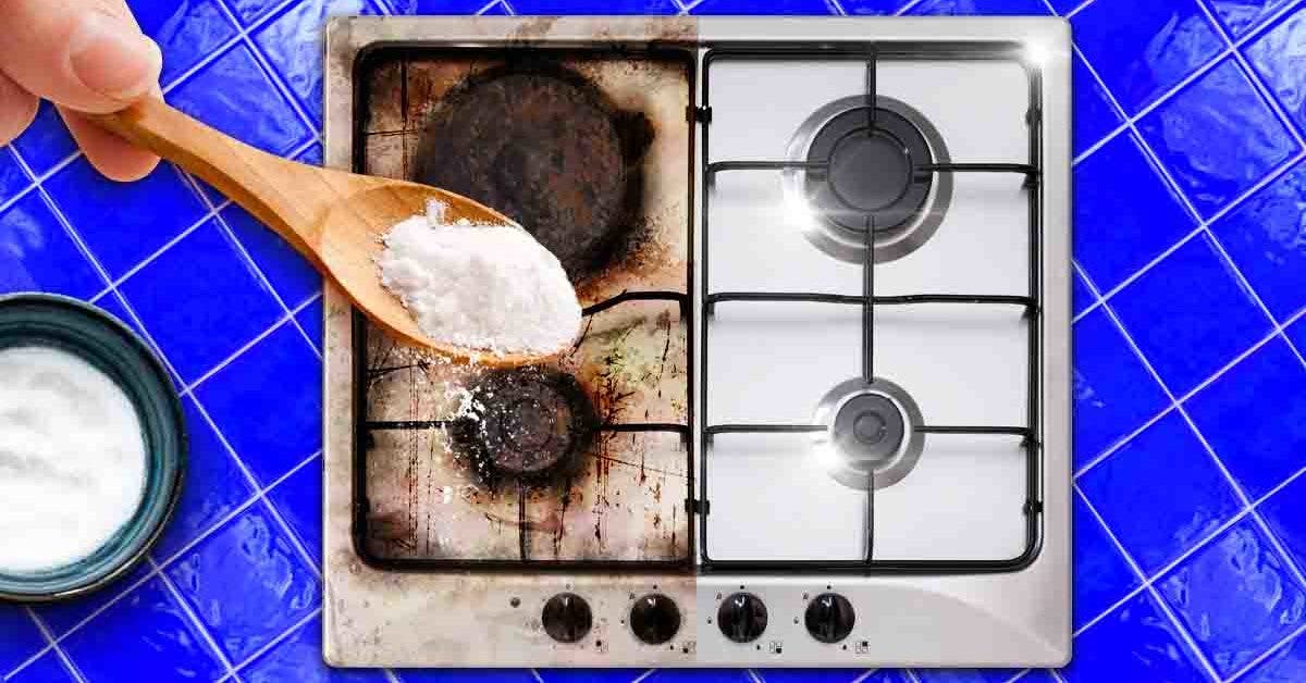 Le bicarbonate élimine les rayures de la cuisinière et la désinfecte