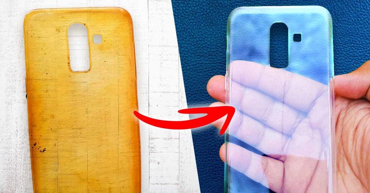 Comment nettoyer un étui de téléphone portable transparent pour le rendre comme neuf001