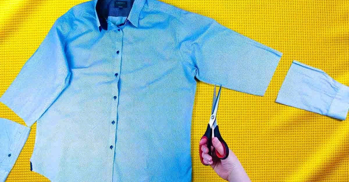 Comment transformer une chemise pour homme en chemise pour femme001