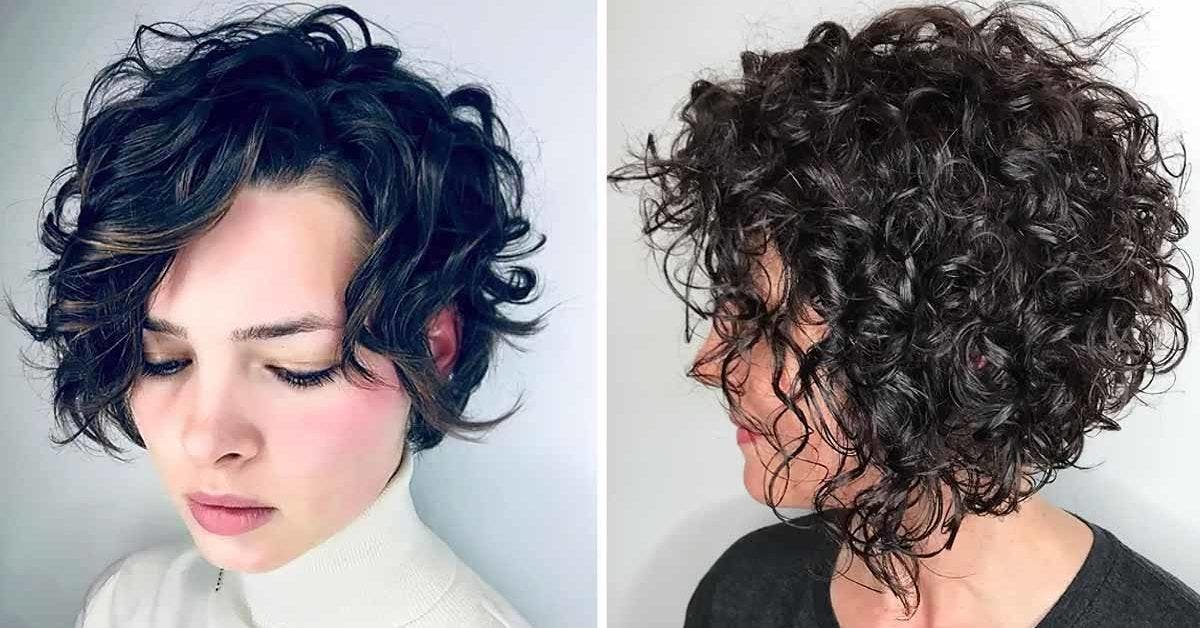 Coupe courte pour cheveux ondulés bouclés - 60 idées tendance en 2023_