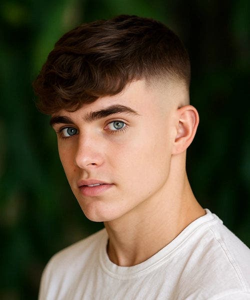 Coupe messy avec french crop Coupe messy avec french crop