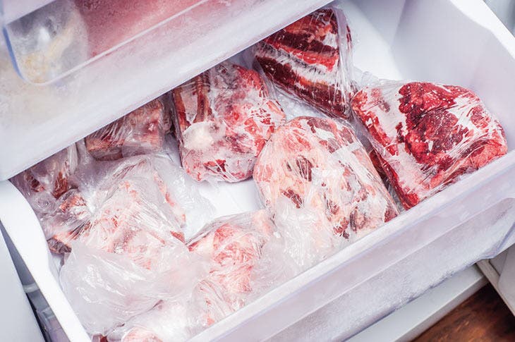 meat in the freezer